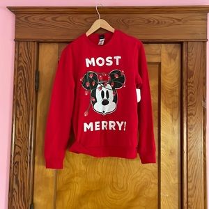 Red Christmas Mickey Mouse Sweater